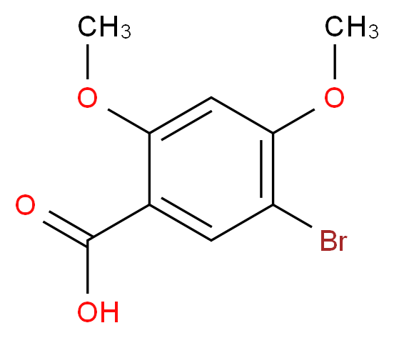 5-溴-2,4-二甲氧基苯甲酸_分子结构_CAS_32246-20-1)