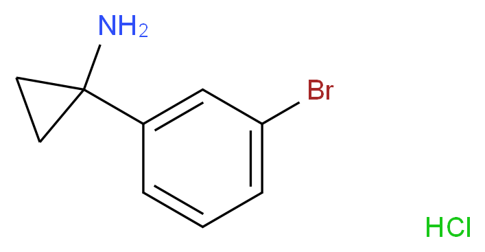 1-(3-Bromophenyl)cyclopropan-1-amine hydrochloride_分子结构_CAS_)