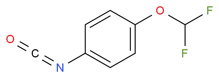 1-(difluoromethoxy)-4-isocyanatobenzene_分子结构_CAS_58417-15-5