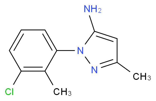 1-(3-Chloro-2-methylphenyl)-3-methyl-1H-pyrazol-5-amine_分子结构_CAS_)