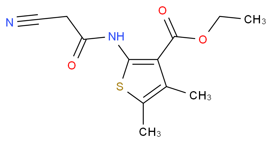 Ethyl 2-[(cyanoacetyl)amino]-4,5-dimethylthiophene-3-carboxylate_分子结构_CAS_)