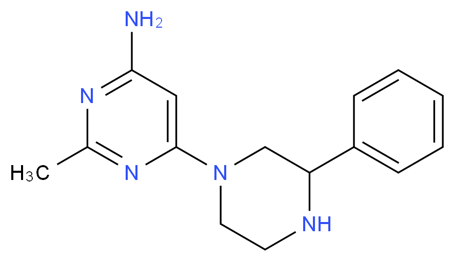 2-methyl-6-(3-phenylpiperazin-1-yl)pyrimidin-4-amine_分子结构_CAS_)