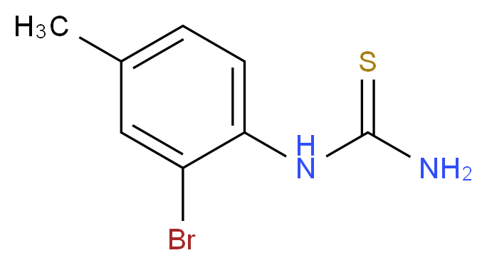 1-(2-Bromo-4-methylphenyl)-2-thiourea_分子结构_CAS_66644-79-9)