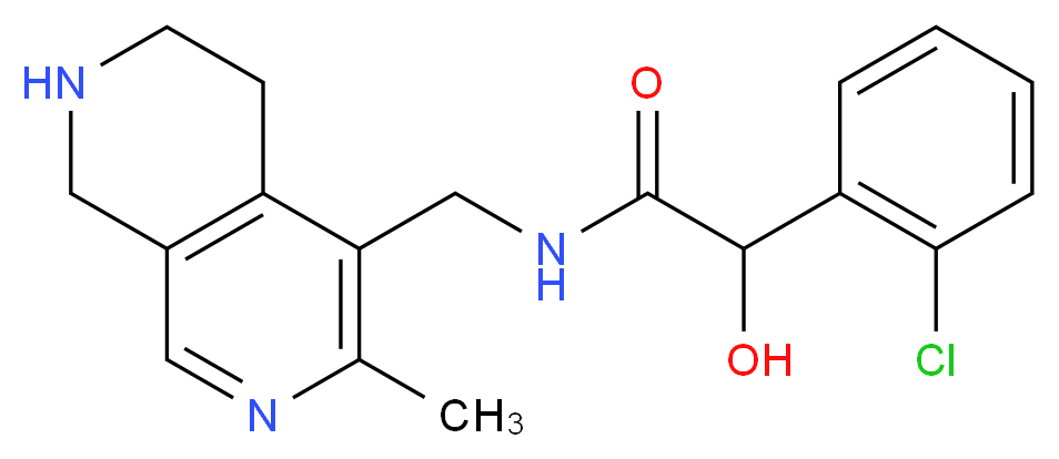 2-(2-chlorophenyl)-2-hydroxy-N-[(3-methyl-5,6,7,8-tetrahydro-2,7-naphthyridin-4-yl)methyl]acetamide_分子结构_CAS_)