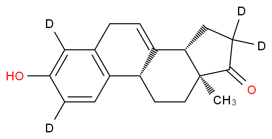 (1S,11S,15S)-5-hydroxy-15-methyl(4,6,13,13-<sup>2</sup>H<sub>4</sub>)tetracyclo[8.7.0.0<sup>2</sup>,<sup>7</sup>.0<sup>1</sup><sup>1</sup>,<sup>1</sup><sup>5</sup>]heptadeca-2,4,6,9-tetraen-14-one_分子结构_CAS_285979-79-5