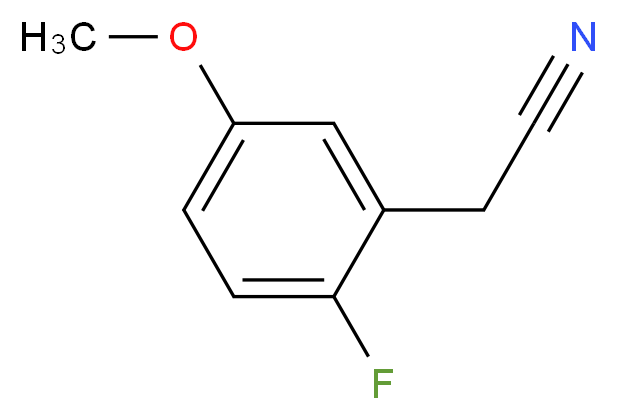 5-Methoxy-2-fluorobenzyl cyanide_分子结构_CAS_672931-28-1)