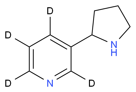 3-(pyrrolidin-2-yl)(<sup>2</sup>H<sub>4</sub>)pyridine_分子结构_CAS_66148-18-3