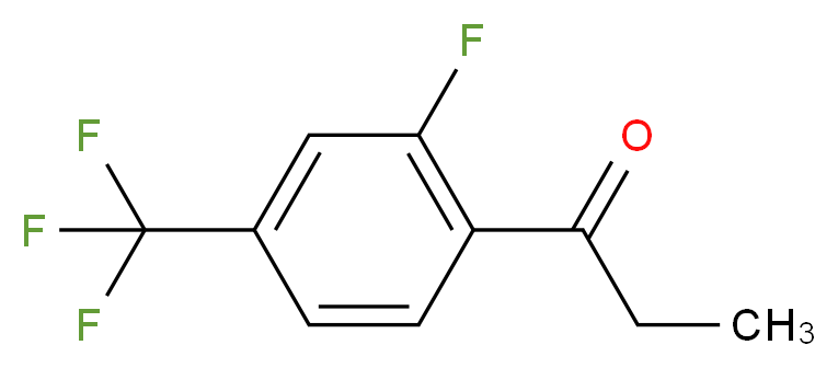 1-[2-fluoro-4-(trifluoromethyl)phenyl]propan-1-one_分子结构_CAS_208173-16-4