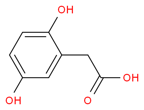 2-(2,5-dihydroxyphenyl)acetic acid_分子结构_CAS_451-13-8