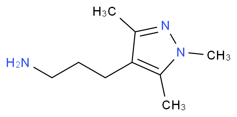 3-(trimethyl-1H-pyrazol-4-yl)propan-1-amine_分子结构_CAS_)