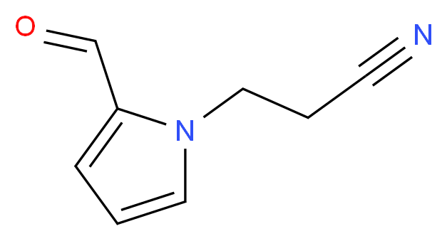 3-(2-formyl-1H-pyrrol-1-yl)propanenitrile_分子结构_CAS_43036-05-1