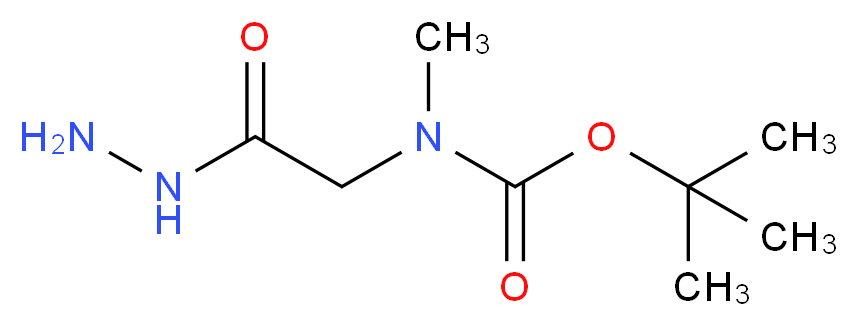 tert-butyl (2-hydrazino-2-oxoethyl)methylcarbamate_分子结构_CAS_633328-19-5)