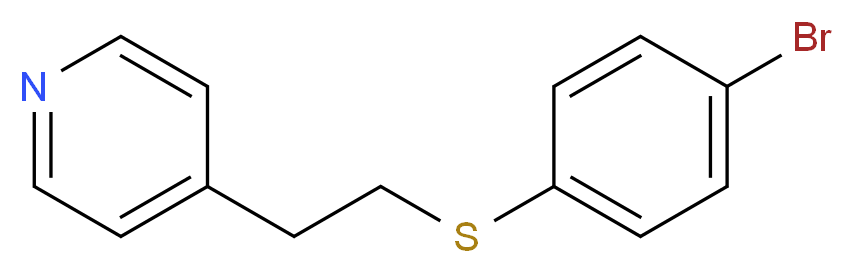 4-{2-[(4-bromophenyl)sulfanyl]ethyl}pyridine_分子结构_CAS_62237-50-7