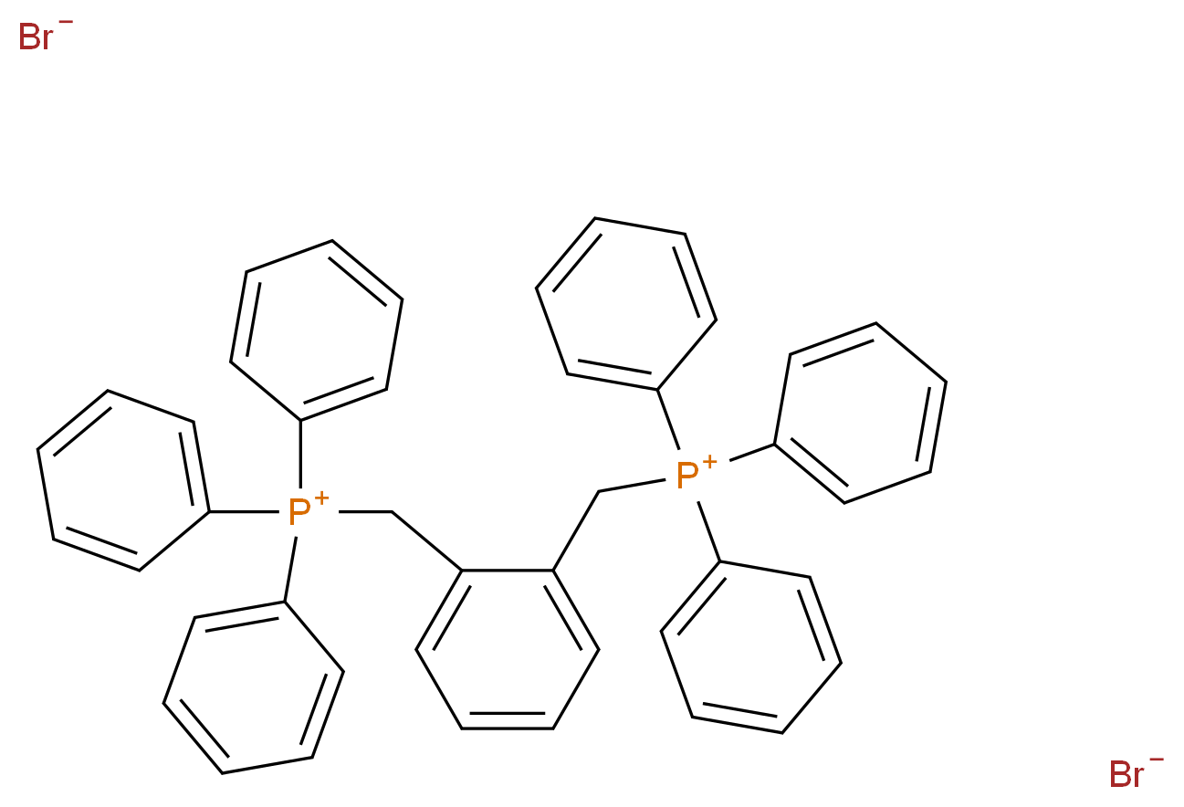 邻亚二甲苯基联(溴化三苯基膦)_分子结构_CAS_1519-46-6)