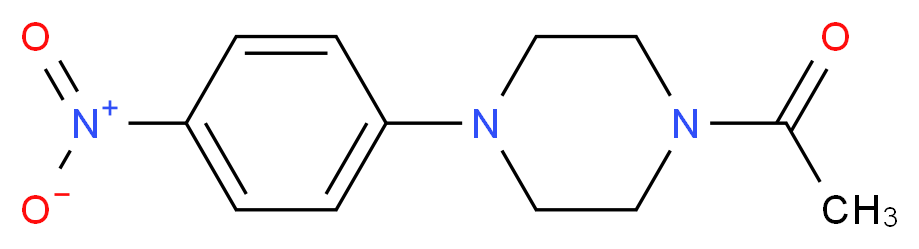 1-[4-(4-nitrophenyl)piperazin-1-yl]ethan-1-one_分子结构_CAS_16264-08-7