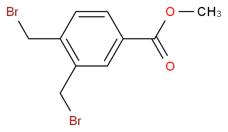 methyl 3,4-bis(bromomethyl)benzoate_分子结构_CAS_20896-23-5