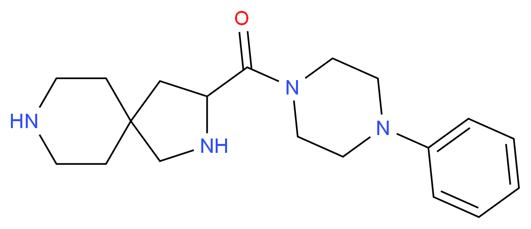 3-[(4-phenyl-1-piperazinyl)carbonyl]-2,8-diazaspiro[4.5]decane_分子结构_CAS_)