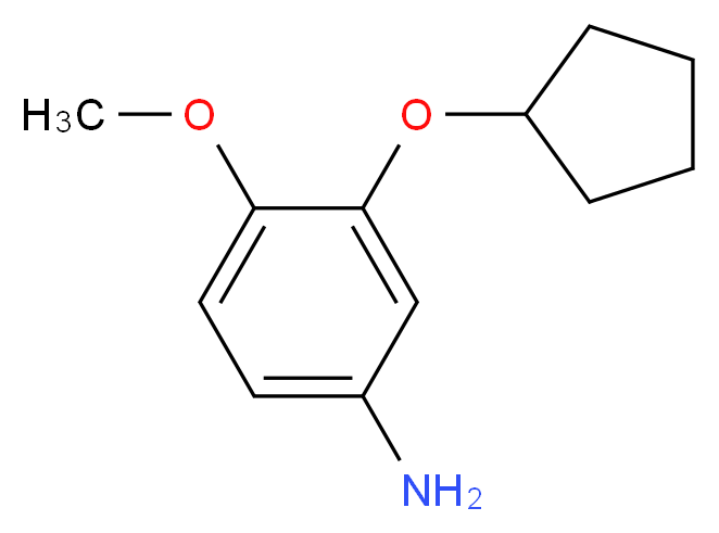 3-(Cyclopentyloxy)-4-methoxyaniline_分子结构_CAS_154464-26-3)