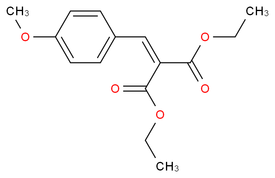 1,3-diethyl 2-[(4-methoxyphenyl)methylidene]propanedioate_分子结构_CAS_6768-23-6