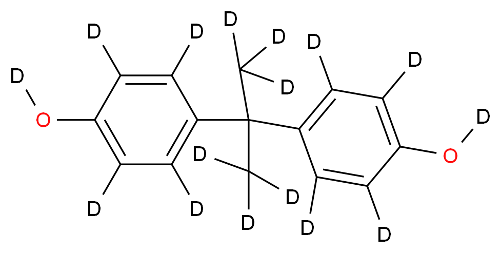 1-[(<sup>2</sup>H)oxy]-4-(2-{4-[(<sup>2</sup>H)oxy](<sup>2</sup>H<sub>4</sub>)phenyl}(<sup>2</sup>H<sub>6</sub>)propan-2-yl)(<sup>2</sup>H<sub>4</sub>)benzene_分子结构_CAS_96210-87-6