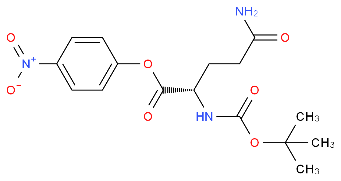 N-&alpha;-t-BOC-L-GLUTAMINE-p-NITROPHENYL ESTER_分子结构_CAS_15387-45-8)