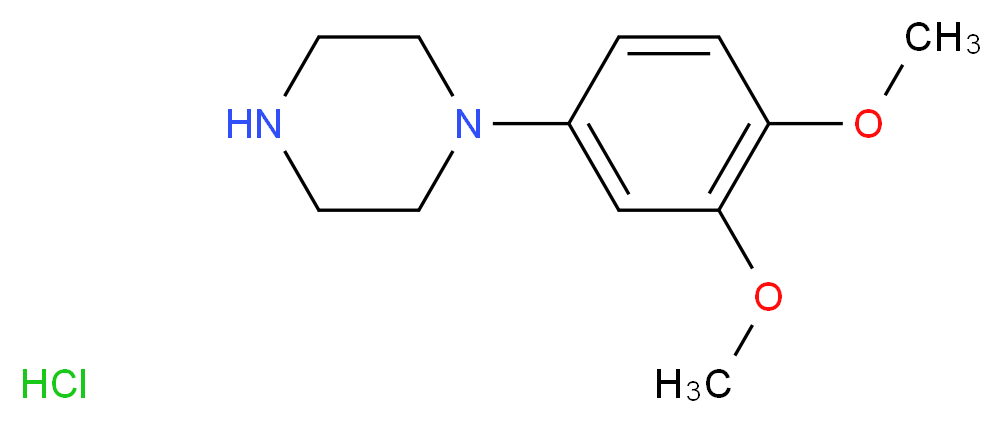 1-(3,4-dimethoxyphenyl)piperazine hydrochloride_分子结构_CAS_16015-72-8