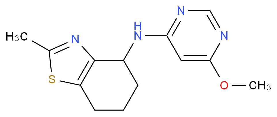 N-(6-methoxypyrimidin-4-yl)-2-methyl-4,5,6,7-tetrahydro-1,3-benzothiazol-4-amine_分子结构_CAS_)