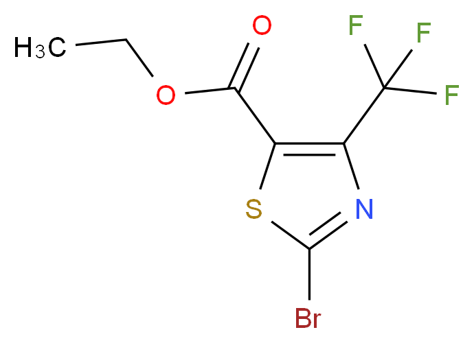 Ethyl 2-bromo-4-(trifluoromethyl)-1,3-thiazole-5-carboxylate_分子结构_CAS_72850-79-4)