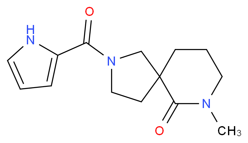 7-methyl-2-(1H-pyrrol-2-ylcarbonyl)-2,7-diazaspiro[4.5]decan-6-one_分子结构_CAS_)