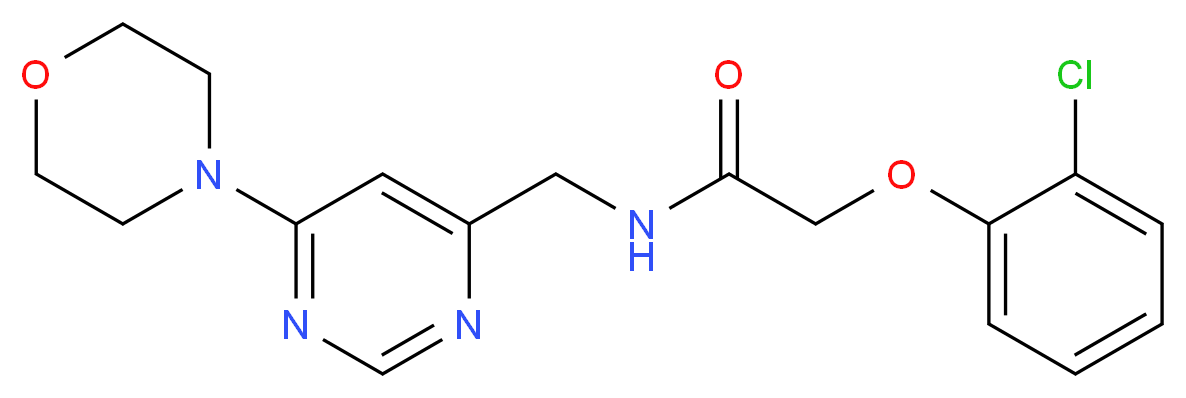 2-(2-chlorophenoxy)-N-{[6-(4-morpholinyl)-4-pyrimidinyl]methyl}acetamide_分子结构_CAS_)