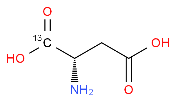 L-Aspartic acid-1-13C_分子结构_CAS_81201-97-0)