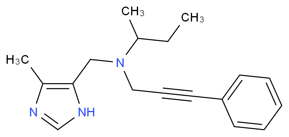 N-(sec-butyl)-N-[(4-methyl-1H-imidazol-5-yl)methyl]-3-phenylprop-2-yn-1-amine_分子结构_CAS_)