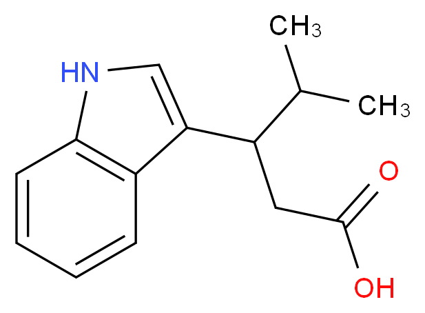 3-(1H-Indol-3-yl)-4-methyl-pentanoic acid_分子结构_CAS_)