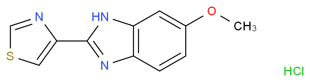 6-methoxy-2-(1,3-thiazol-4-yl)-1H-1,3-benzodiazole hydrochloride_分子结构_CAS_2318-79-8