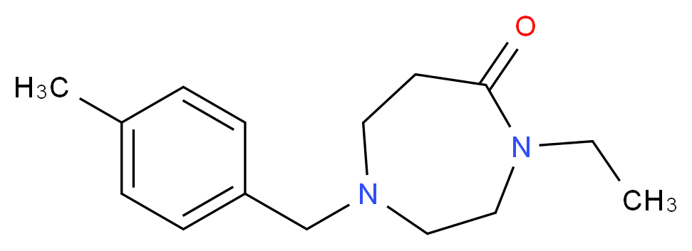 4-ethyl-1-(4-methylbenzyl)-1,4-diazepan-5-one_分子结构_CAS_)