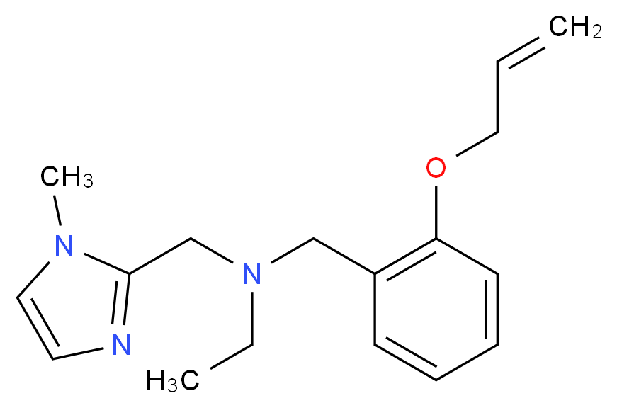 N-[2-(allyloxy)benzyl]-N-[(1-methyl-1H-imidazol-2-yl)methyl]ethanamine_分子结构_CAS_)