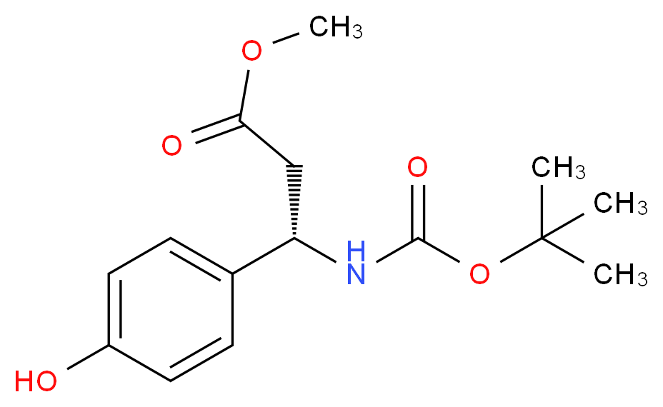 (βS)-β-[(1,1-tert-Butyloxycarbonyl)amino]-4-hydroxy-benzenepropanoic Acid Methyl Ester_分子结构_CAS_474295-85-7)