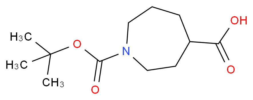 1-[(tert-butoxy)carbonyl]azepane-4-carboxylic acid_分子结构_CAS_868284-36-0