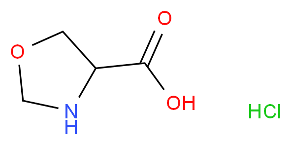 Oxazolidine-4-carboxylic acid hydrochloride_分子结构_CAS_162285-30-5)