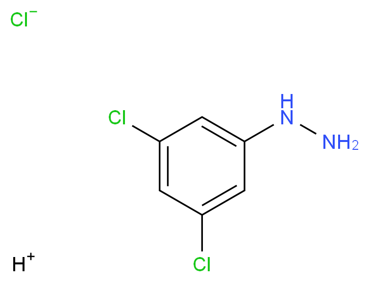 hydrogen (3,5-dichlorophenyl)hydrazine chloride_分子结构_CAS_63352-99-8