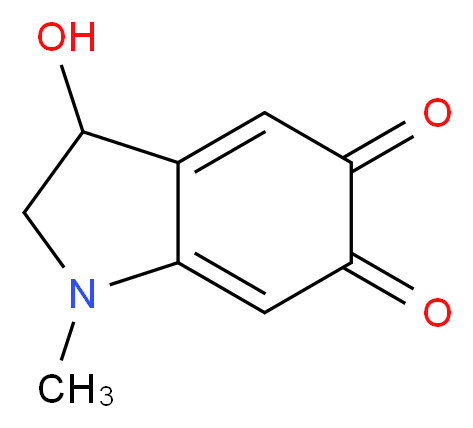 3-hydroxy-1-methyl-2,3,5,6-tetrahydro-1H-indole-5,6-dione_分子结构_CAS_54-06-8