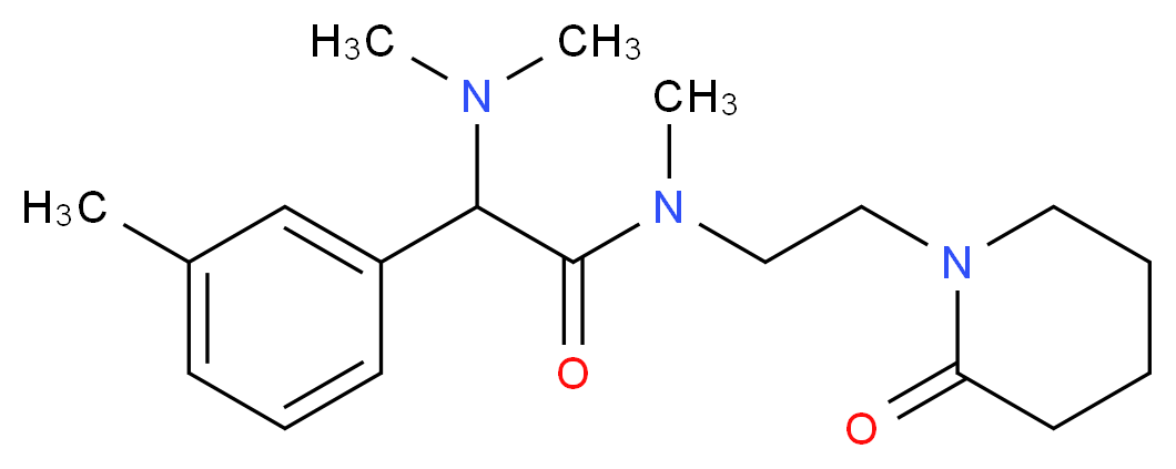2-(dimethylamino)-N-methyl-2-(3-methylphenyl)-N-[2-(2-oxo-1-piperidinyl)ethyl]acetamide_分子结构_CAS_)