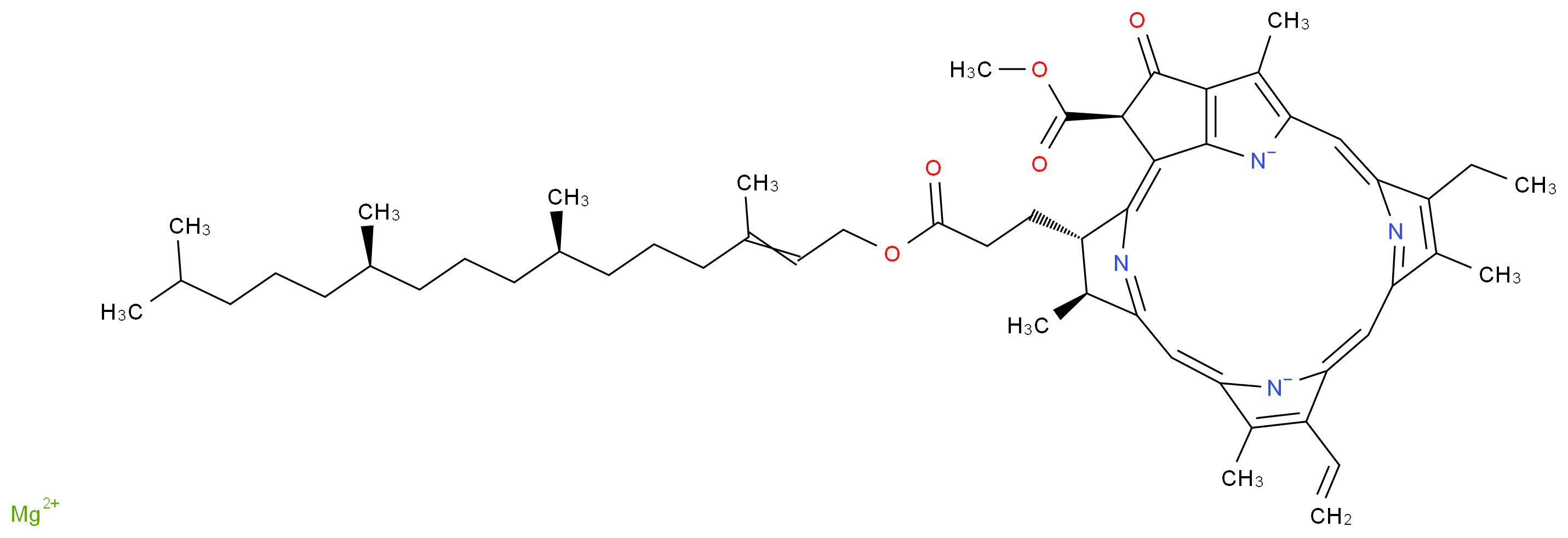 CHLOROPHYLL, OIL SOLUBLE_分子结构_CAS_1406-65-1)