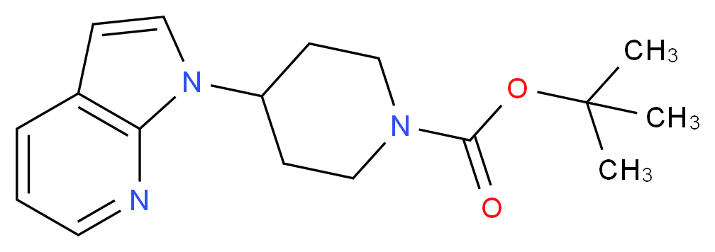 tert-Butyl 4-pyrrolo[2,3-b]pyridin-1-ylpiperidine-1-carboxylate_分子结构_CAS_1093759-55-7)