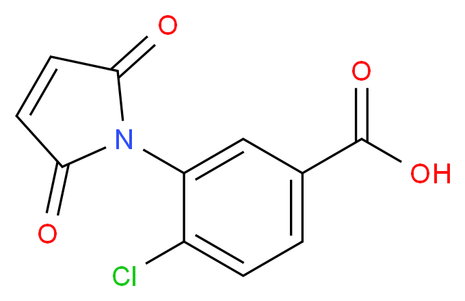 4-Chloro-3-(2,5-dioxo-2,5-dihydro-1H-pyrrol-1-yl)-benzoic acid_分子结构_CAS_)