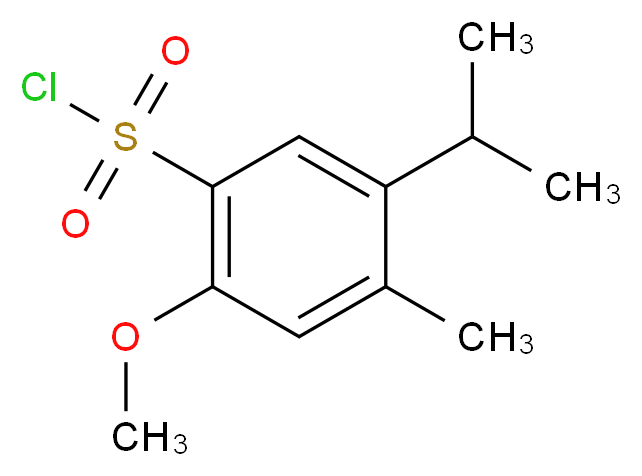 2-methoxy-4-methyl-5-(propan-2-yl)benzene-1-sulfonyl chloride_分子结构_CAS_1216272-28-4