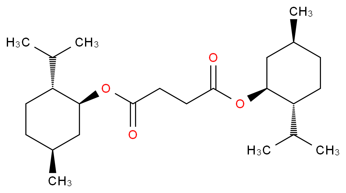 bis(1S,2R,5S)-5-methyl-2-(propan-2-yl)cyclohexyl butanedioate_分子结构_CAS_96149-05-2