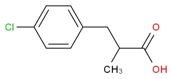 3-(4-chlorophenyl)-2-methylpropanoic acid_分子结构_CAS_1012-17-5