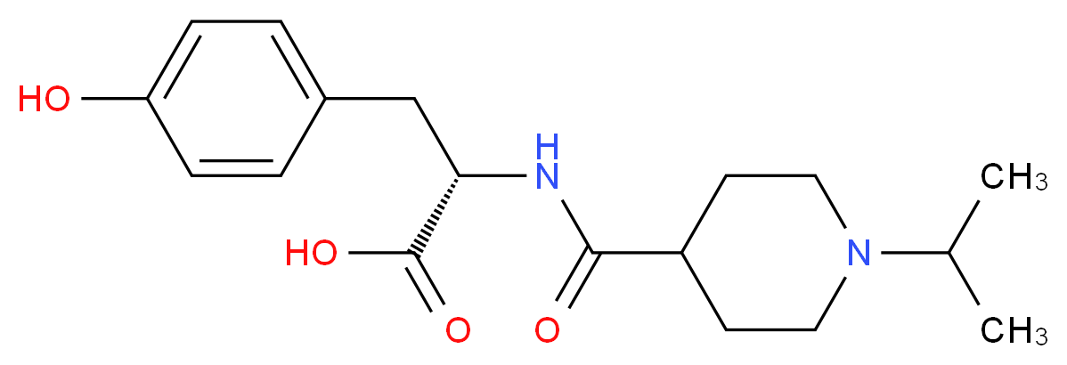 N-[(1-isopropyl-4-piperidinyl)carbonyl]-L-tyrosine_分子结构_CAS_)