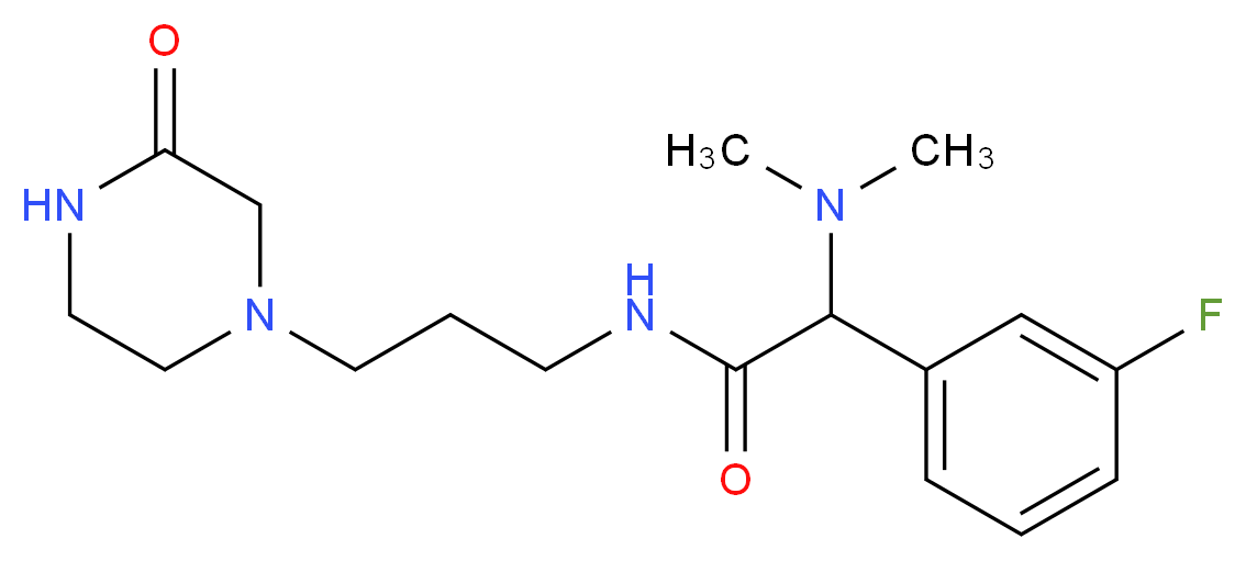 2-(dimethylamino)-2-(3-fluorophenyl)-N-[3-(3-oxo-1-piperazinyl)propyl]acetamide_分子结构_CAS_)